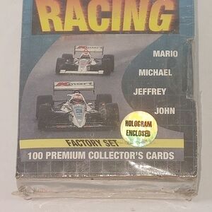 1992 Collect-A-Card ANDRETTI RACING 100 Card Set With Hologram Factory Sealed